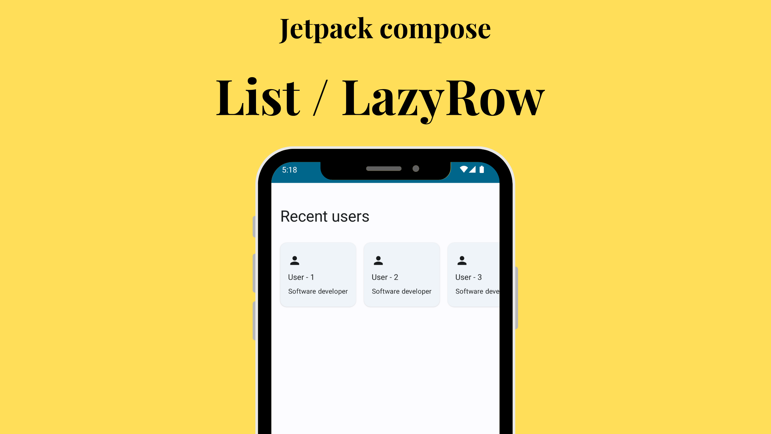 Jetpack compose : List / LazyRow